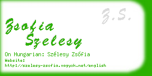 zsofia szelesy business card